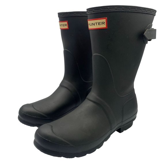 Hunter Shoes - Hunter Black Rain Boots Size 7